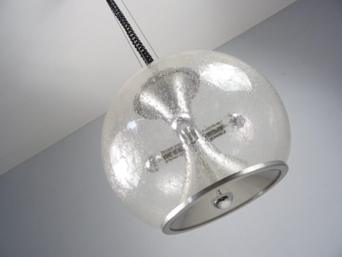 big mid century globe ceiling lamp from doria leuchten 2