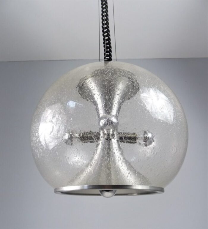 big mid century globe ceiling lamp from doria leuchten 3