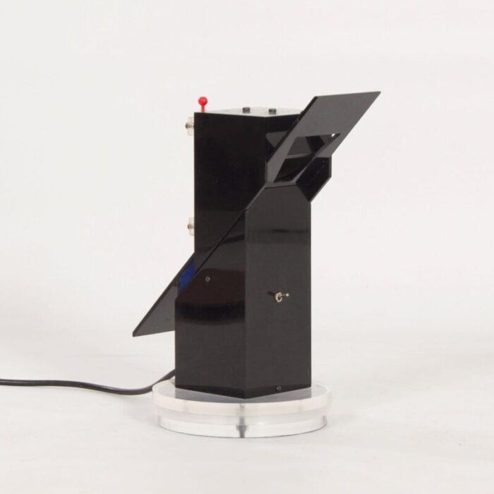 black acrylic glass table lamp 1980s 8