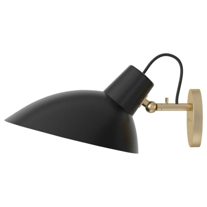 black and brass vv cinquanta wall lamp by vittoriano vigano for astep 1