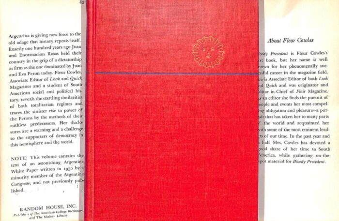 bloody precedent 1952 cowles fleur inscribed to pauline trigere 9946