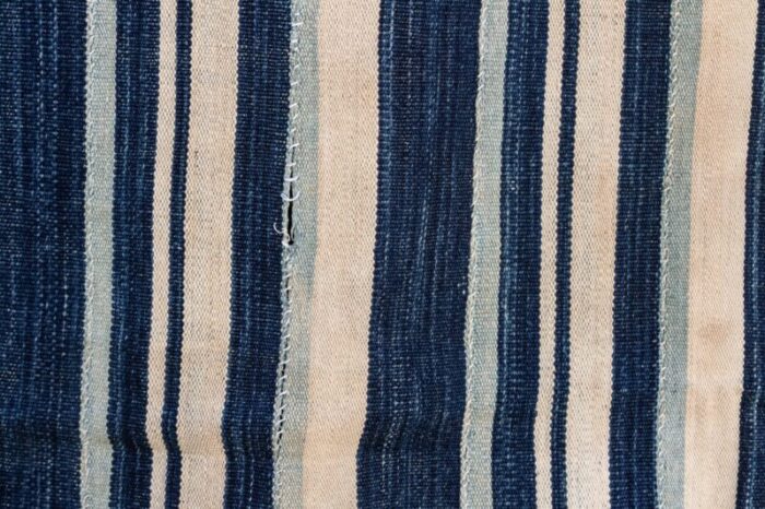 blue stripe african mud cloth 3804