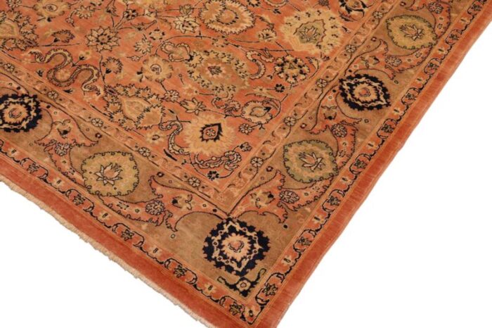 bohemien ziegler rust brown hand knotted wool rug 84 x 911 0924