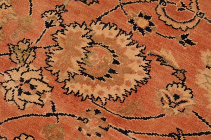 bohemien ziegler rust brown hand knotted wool rug 84 x 911 6602