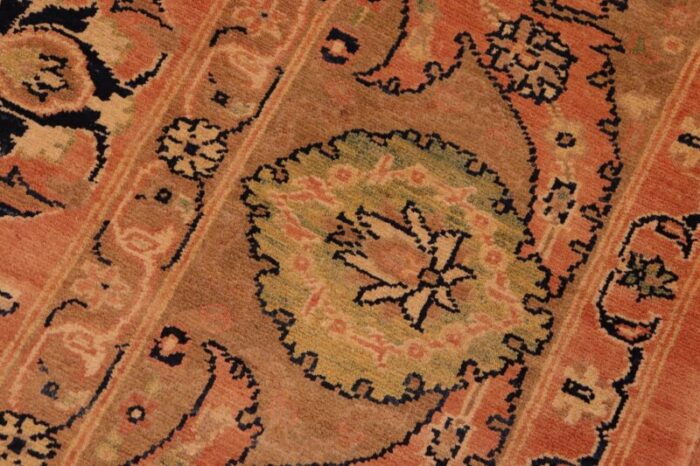 bohemien ziegler rust brown hand knotted wool rug 84 x 911 8377