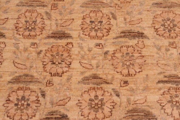 bohemien ziegler tan gold hand knotted wool rug 81 x 100 3489