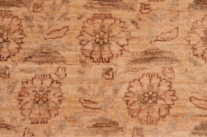 bohemien ziegler tan gold hand knotted wool rug 81 x 100 5798