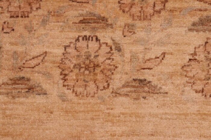 bohemien ziegler tan gold hand knotted wool rug 81 x 100 8416