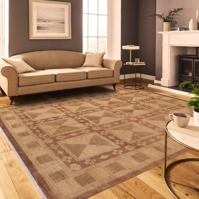 boho chic ziegler beige brown hand knotted wool rug 710 x 99 4285