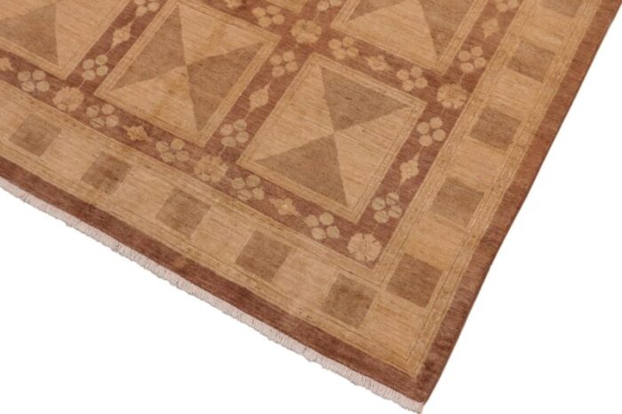 boho chic ziegler beige brown hand knotted wool rug 710 x 99 9671