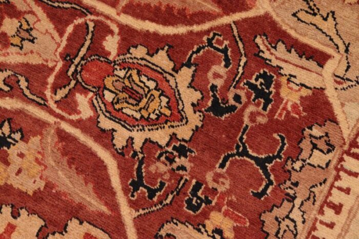 boho chic ziegler red beige hand knotted wool rug 81 x 96 8537