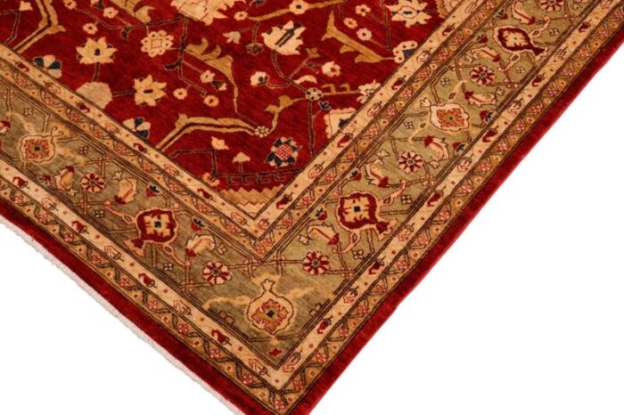 boho chic ziegler red green hand knotted wool rug 80 x 910 7445