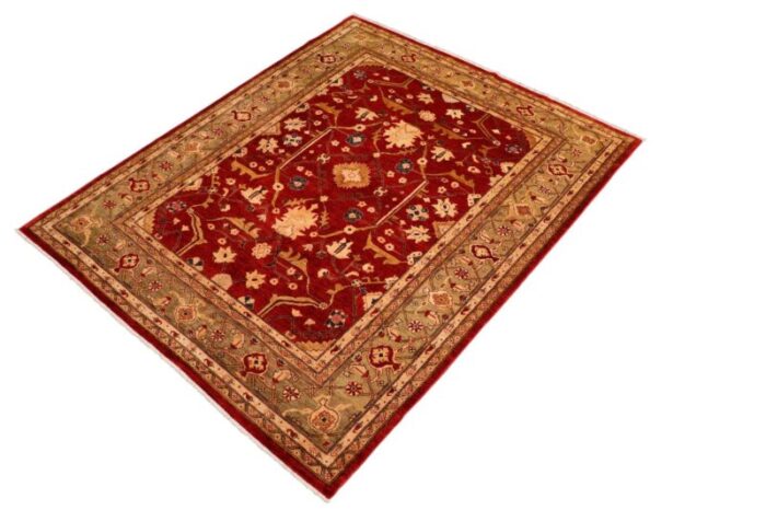 boho chic ziegler red green hand knotted wool rug 80 x 910 9952