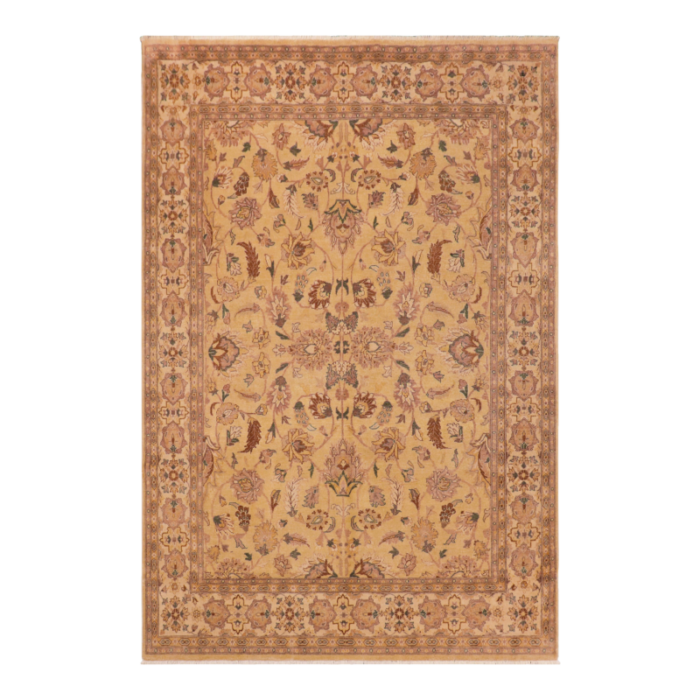 boho chic ziegler tan beige hand knotted wool rug 710 x 96 0122