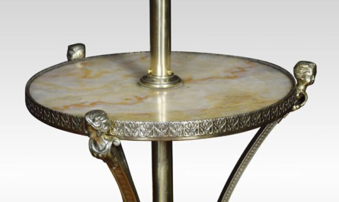 brass and onyx adjustable standard lamp 4