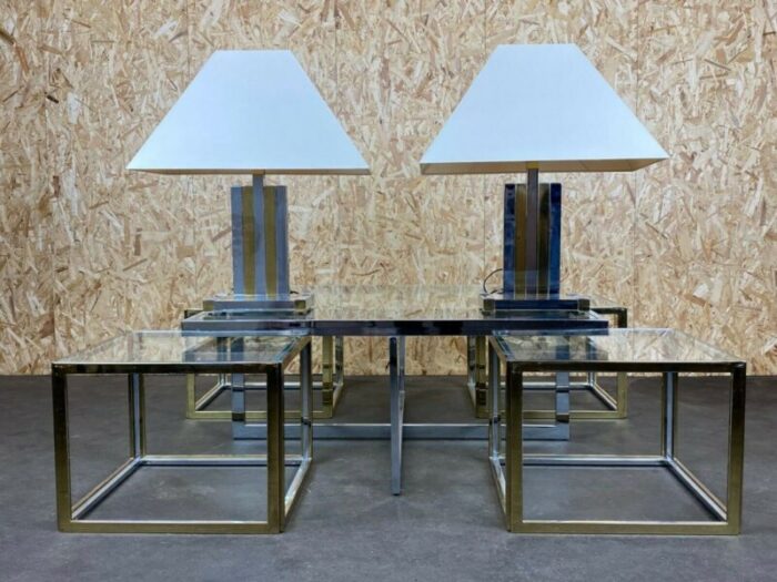 brass chrome table lamp set of 2 11