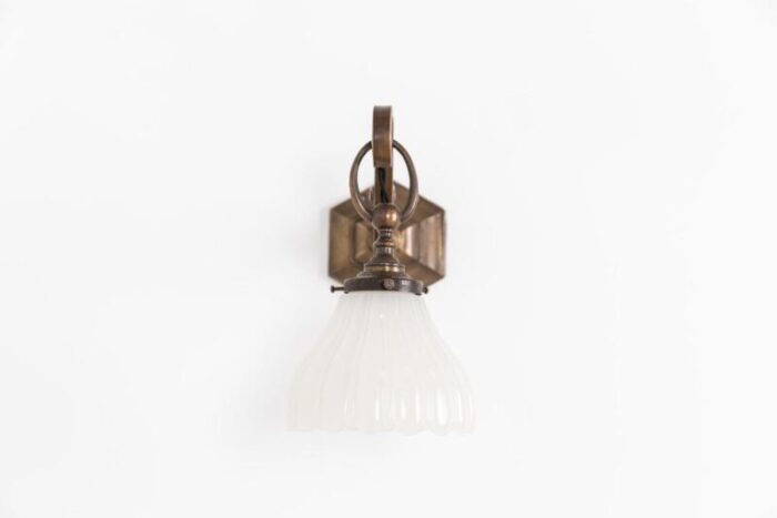 brass moonstone sconce from gec 1930s 1773