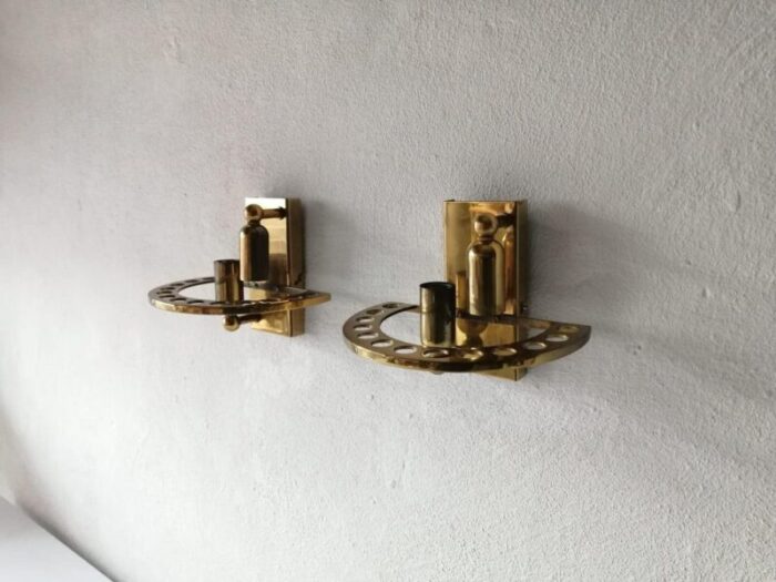 brass sconces 1950s set of 2 1