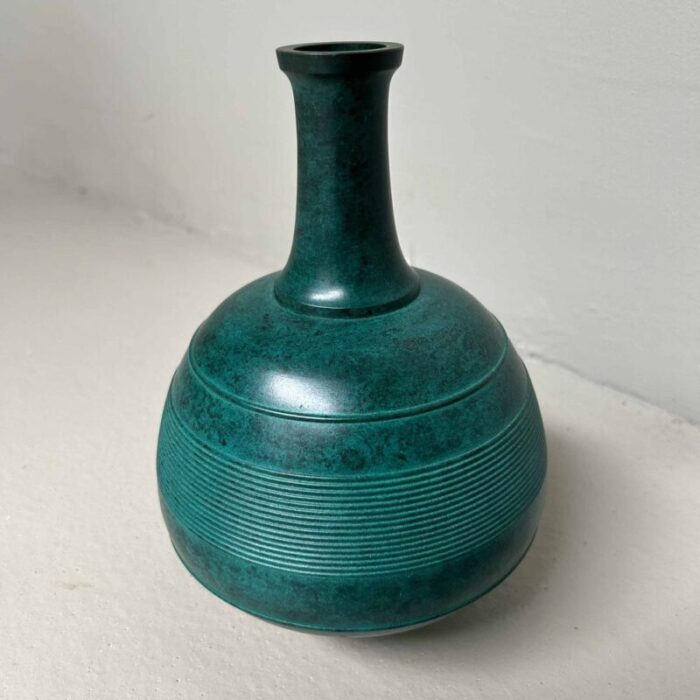 bronze ikebana vase by shugoro hasuda 1980s 1411