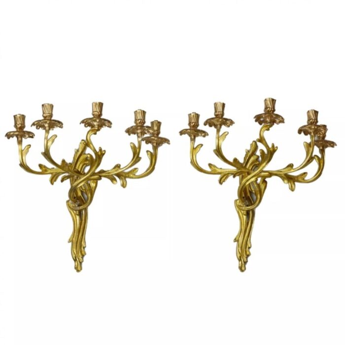 bronze sconces set of 2 1