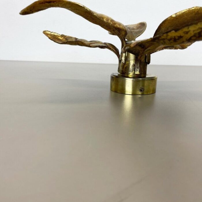 brutalist beligan brass metal wall ceiling light by willy daro belgium 1970s 8