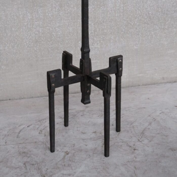 brutalist mid century iron floor and table lamp set of 4 3