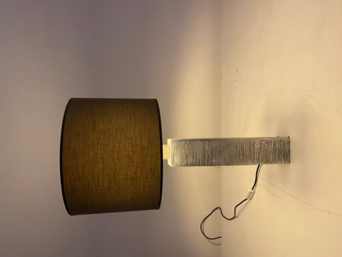 brutalist silvered table lamp 2