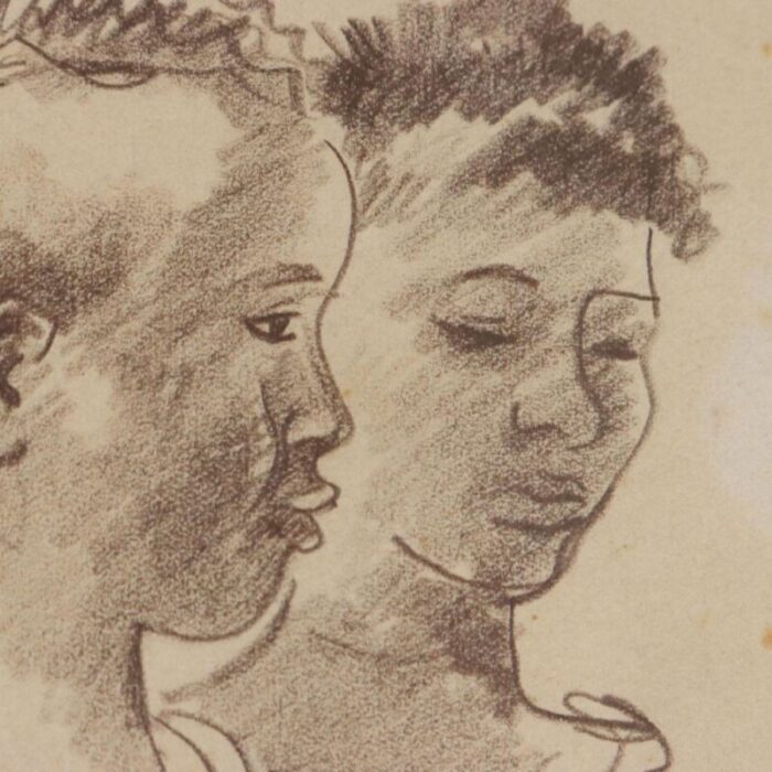 c barbier figurative scene pencil on paper 1930s 3767