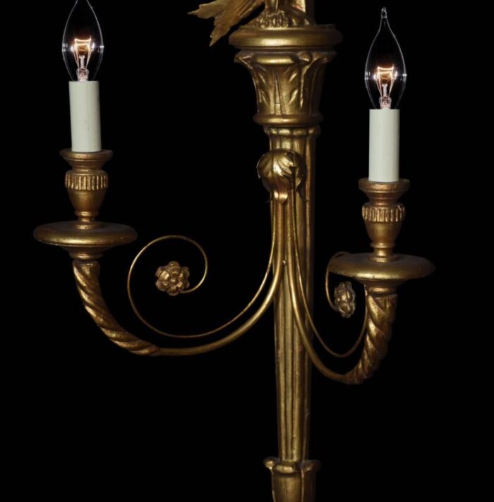 carved and gilded wall lights set of 2 5