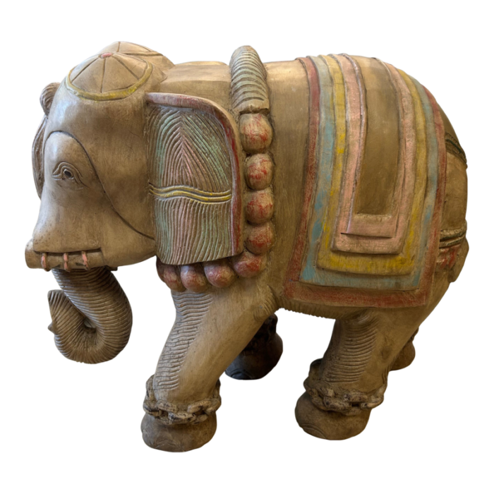 carved elephant sculpture 1990s 5448