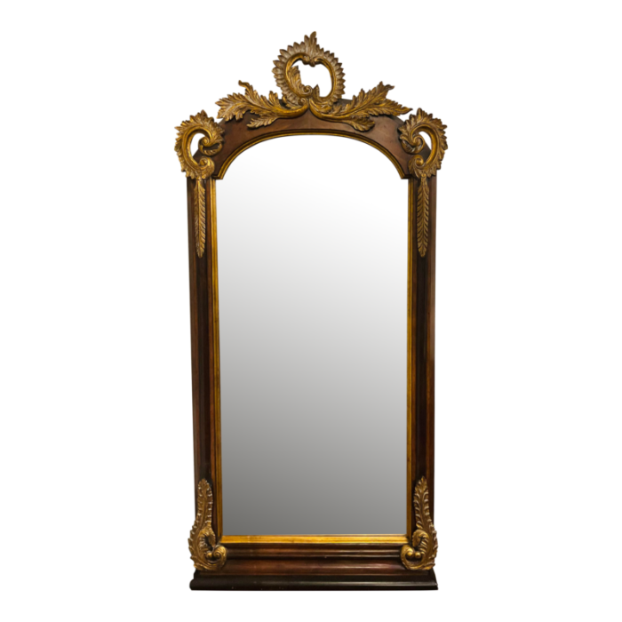 century furniture traditional eglomise hawkes crest floor mirror 9727