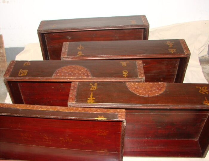 chinese antique dowry wedding chest circa 1900 5975