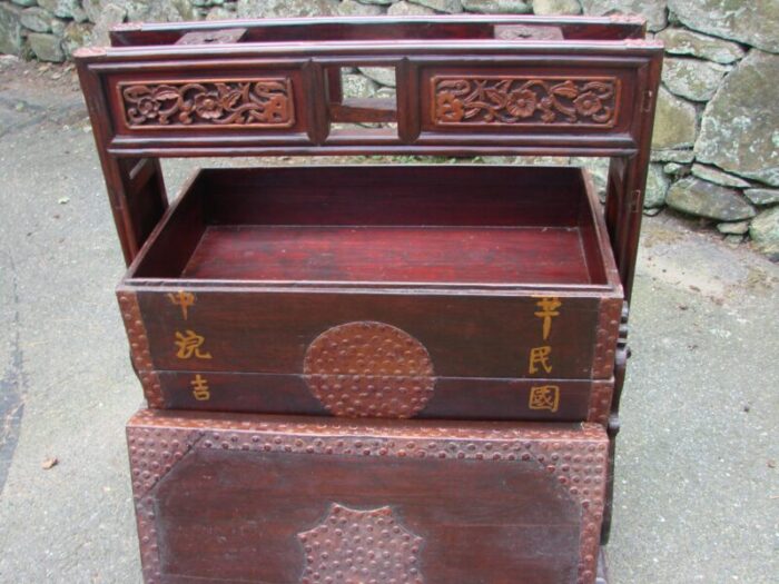 chinese antique dowry wedding chest circa 1900 9710