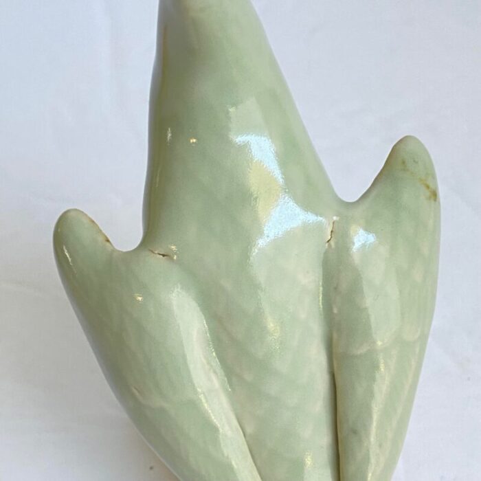 chinese celadon duck statues porcelain sea green figural goose geese birds chinoiserie a pair 9110