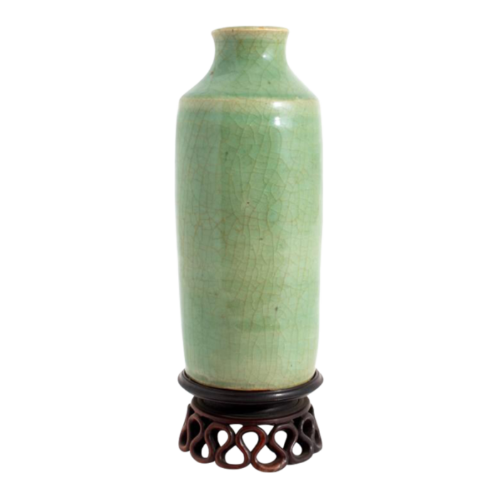 chinese longquan ge yao celadon glazed vase 4973