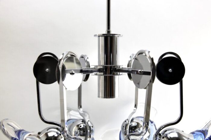 chrome chandelier with six arms in the style of sy lights 7