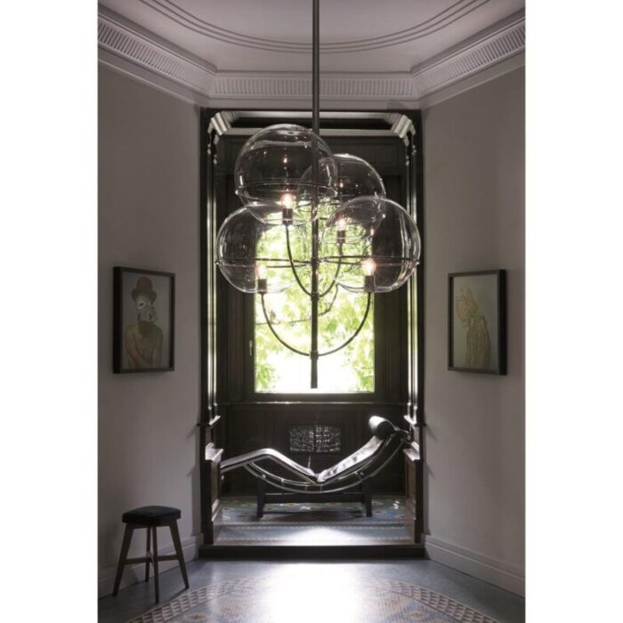 chrome plated lyndon suspension lamp by vico magistretti for oluce 1