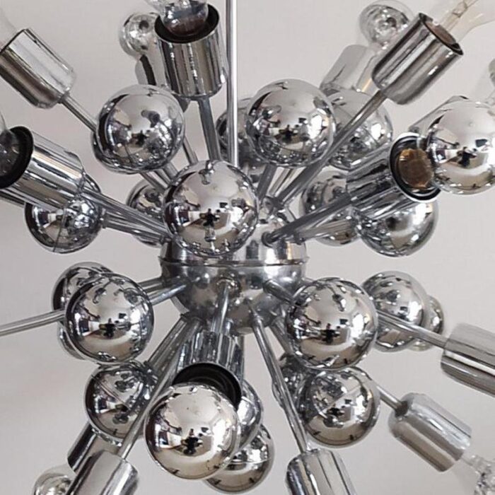 chrome sputnik ceiling lamp by goffredo reggiani italy 1970s 3