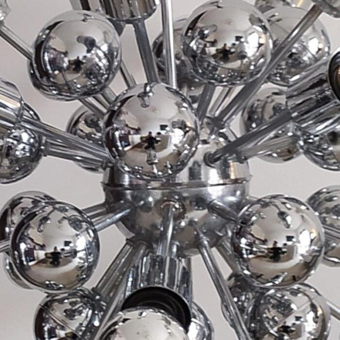 chrome sputnik ceiling lamp by goffredo reggiani italy 1970s 4