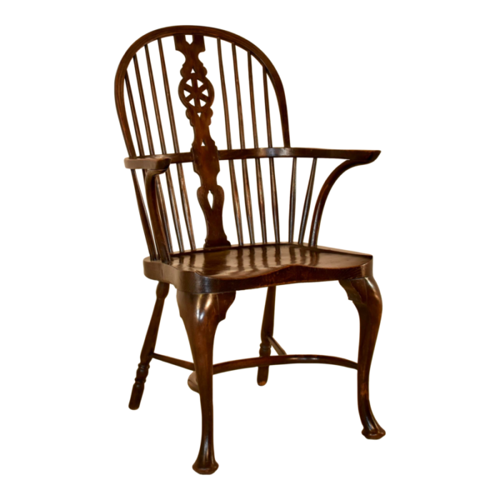 circa 1900 english double bow windsor chair 0838