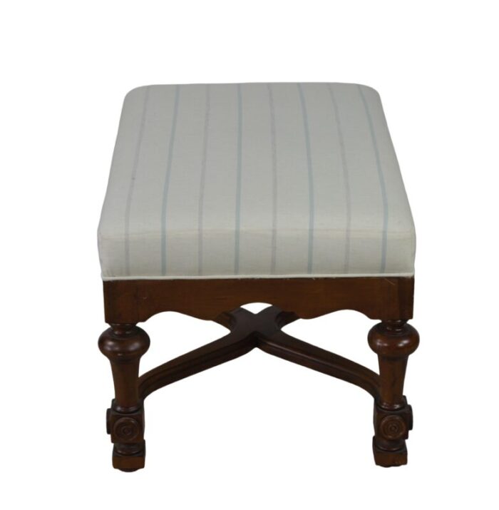 classic swivel leg upholstered footstool 0108