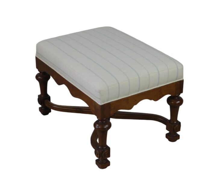 classic swivel leg upholstered footstool 1025