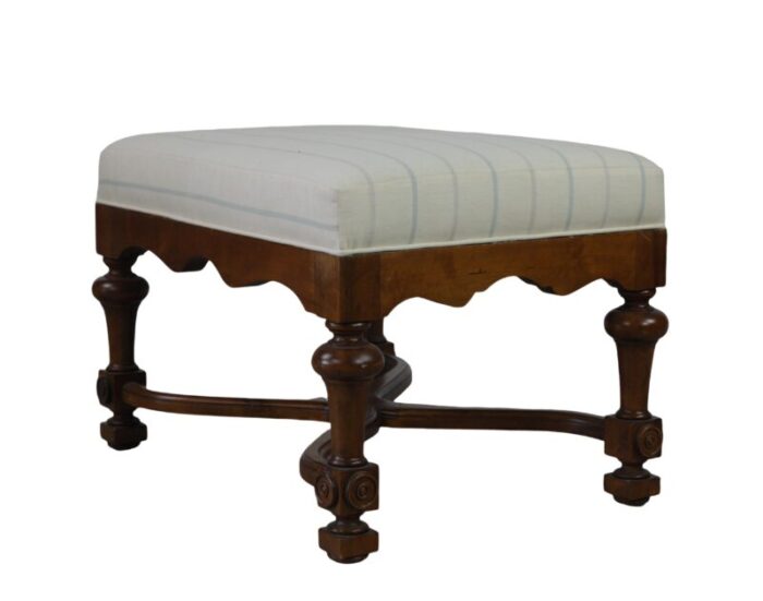 classic swivel leg upholstered footstool 3811