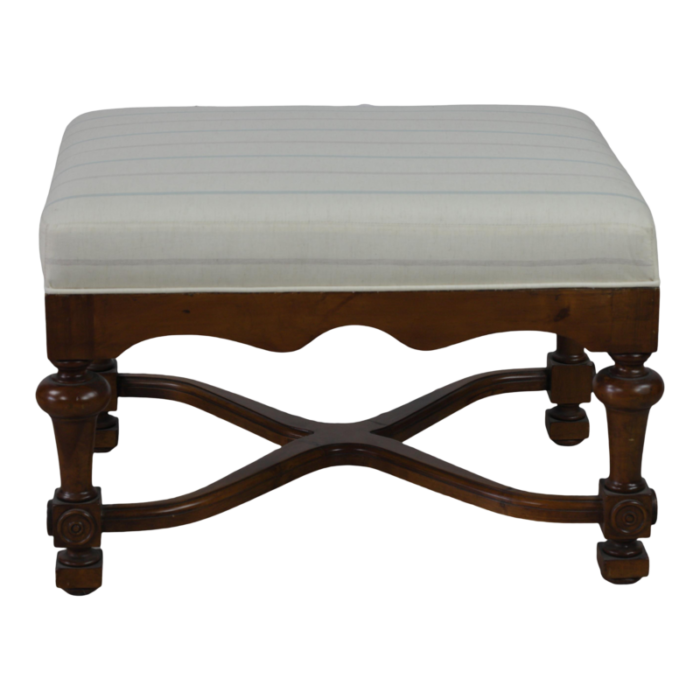 classic swivel leg upholstered footstool 5314