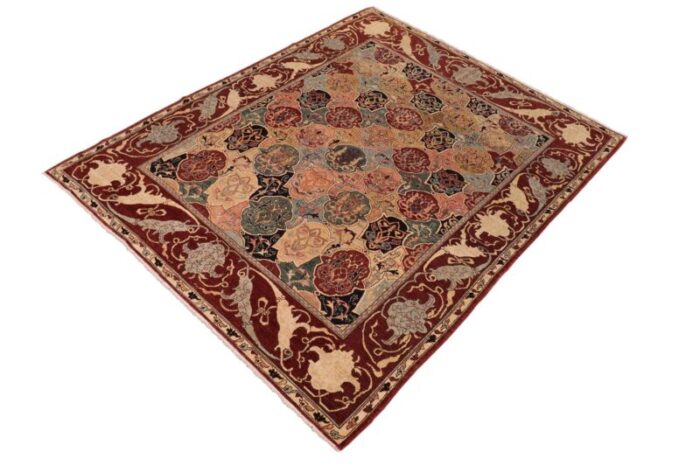 classic ziegler beige brown hand knotted wool rug 84 x 911 2088