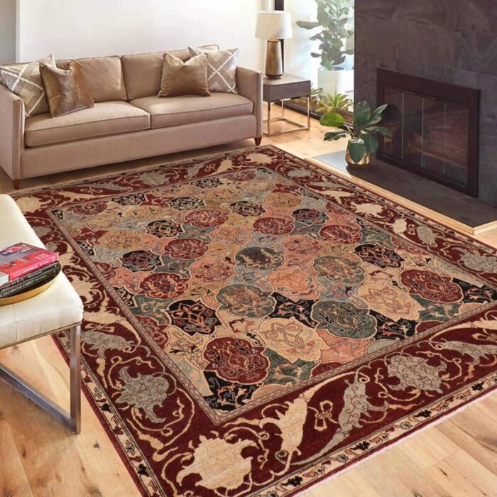 classic ziegler beige brown hand knotted wool rug 84 x 911 7058