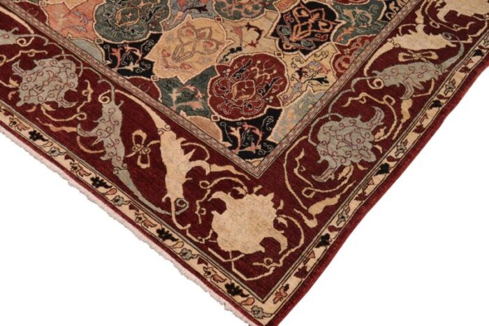 classic ziegler beige brown hand knotted wool rug 84 x 911 8995