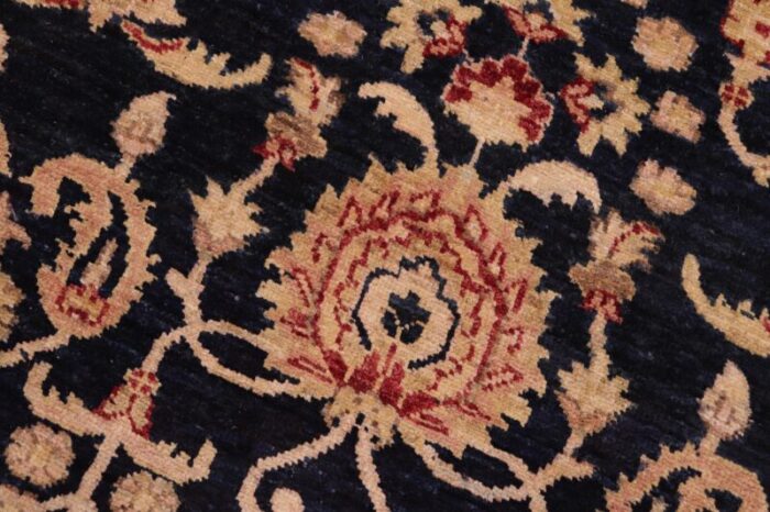 classic ziegler blue red hand knotted wool rug 84 x 100 9419