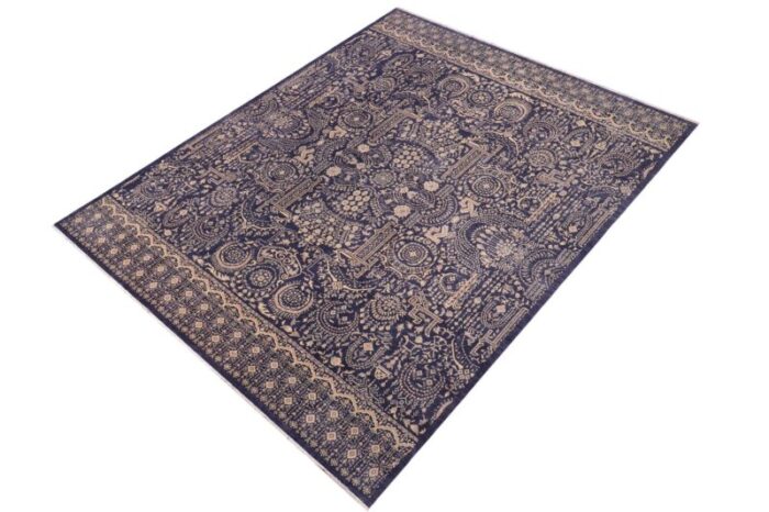 classic ziegler gray beige hand knotted wool rug 119 x 147 4328