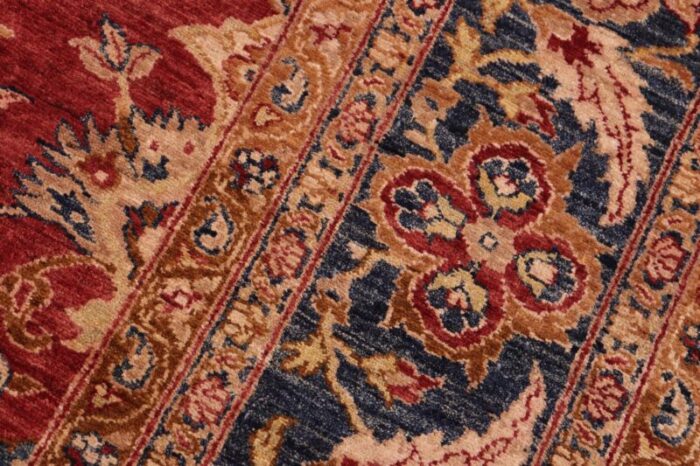 classic ziegler red blue hand knotted wool rug 84 x 911 1773